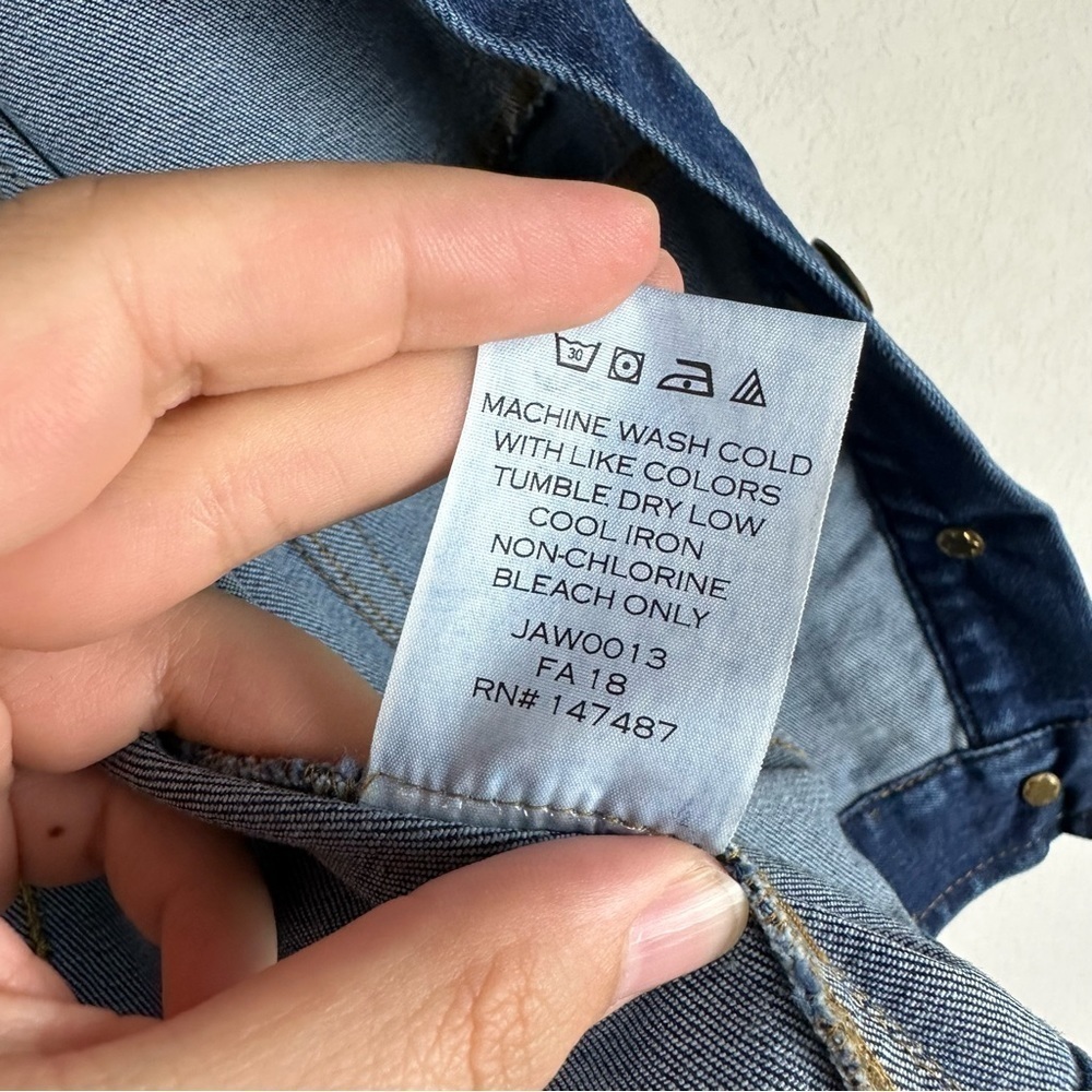 Draper James Denim Button Front Shearling Collar … - image 6